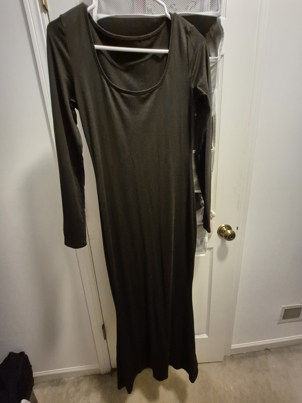 Classic Black Long Sleeve Maxi Dress